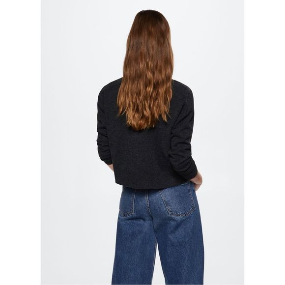 Mango Pocket Knit Cardigan Charcoal - Picture 4 of 5